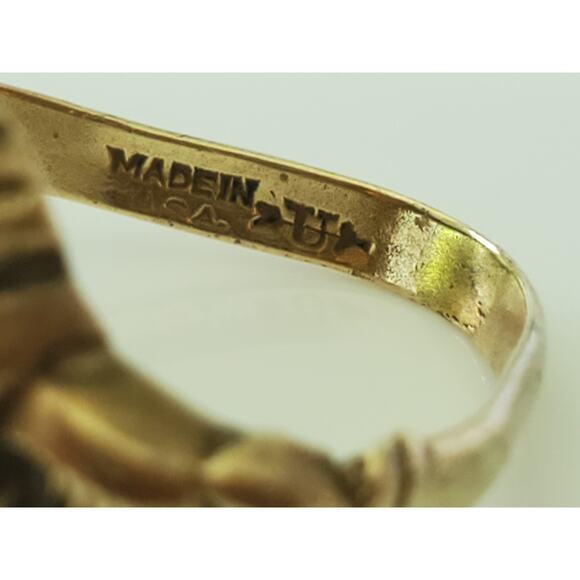 Vintage Uncas Designer Yellow Stone Ring Project - Picture 4 of 5